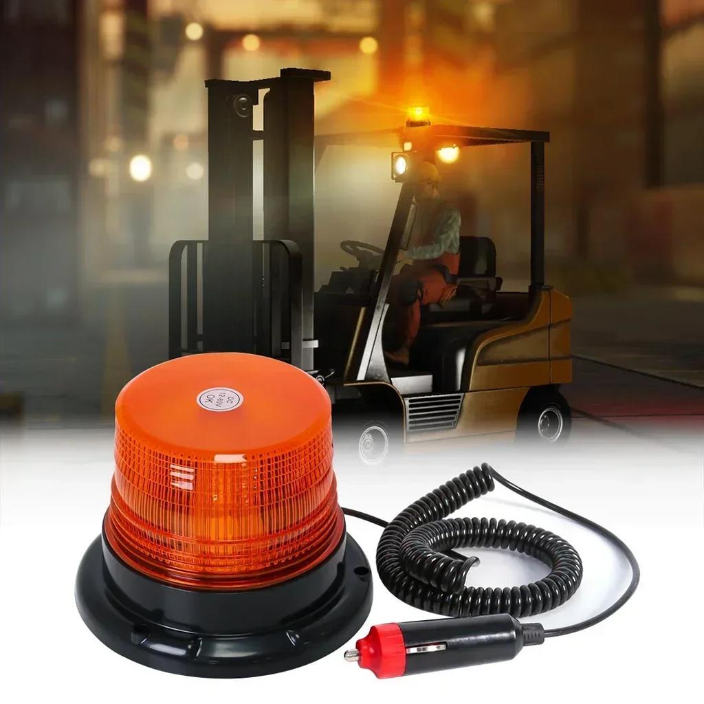Magnetic Base LED Emergency Strobe Light Car Police Roof Flashing Warning Light 12V/24V Vehicle Safety Beacon Lamp