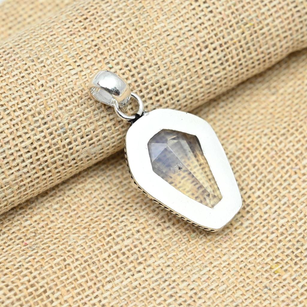 Bijuterii din argint 925 din piatră prețioasă de opal lăptos, cadou minunat cu pandantiv pentru ea