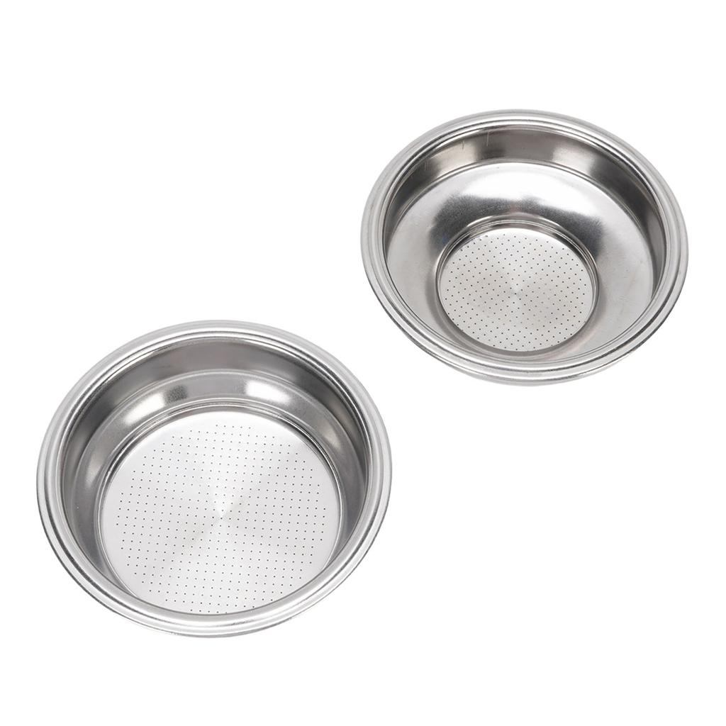 2 Stück 58mm Druckbeaufschlagter Filterkorb Edelstahl 18g Fassungsvermögen Druckbeaufschlagter Korb Kaffeefilter
