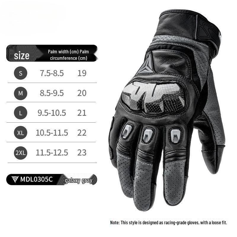 Four Seasons Carbon Fiber Motorcycle Gloves: Full-Finger, Anti-Fall, Winter Warm for Men and Women
