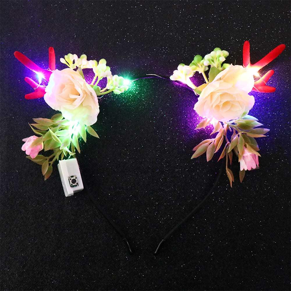 Haarschmuck im koreanischen Stil Foto-Requisiten Weihnachts-Haarreif Elchohren Stirnband Leuchtendes Stirnband Feen-Hirschohr Damen-Haarschmuck