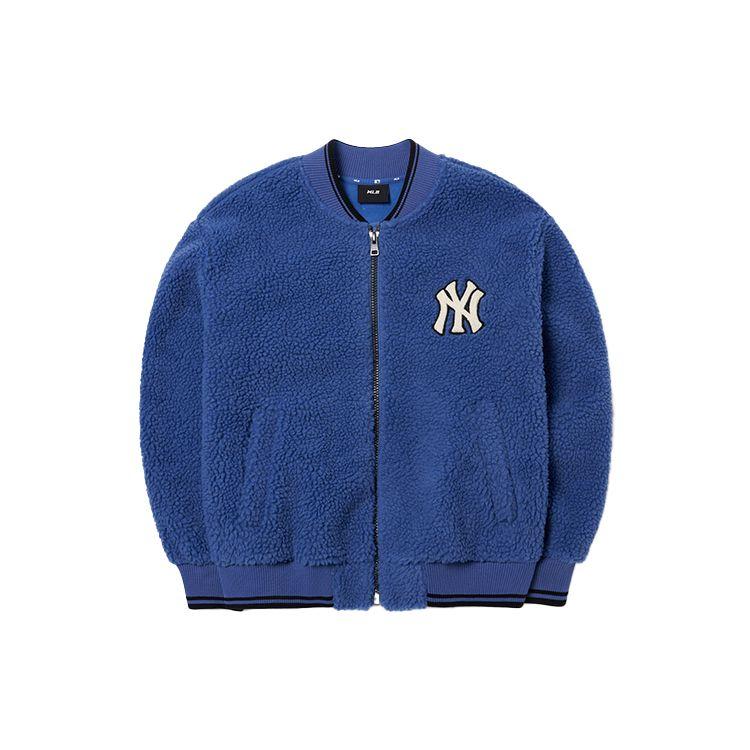 MLB New York Yankees Letter Print Baseballjacke Damenjacken Blau 3AJPF0116-50BLD XXL blue