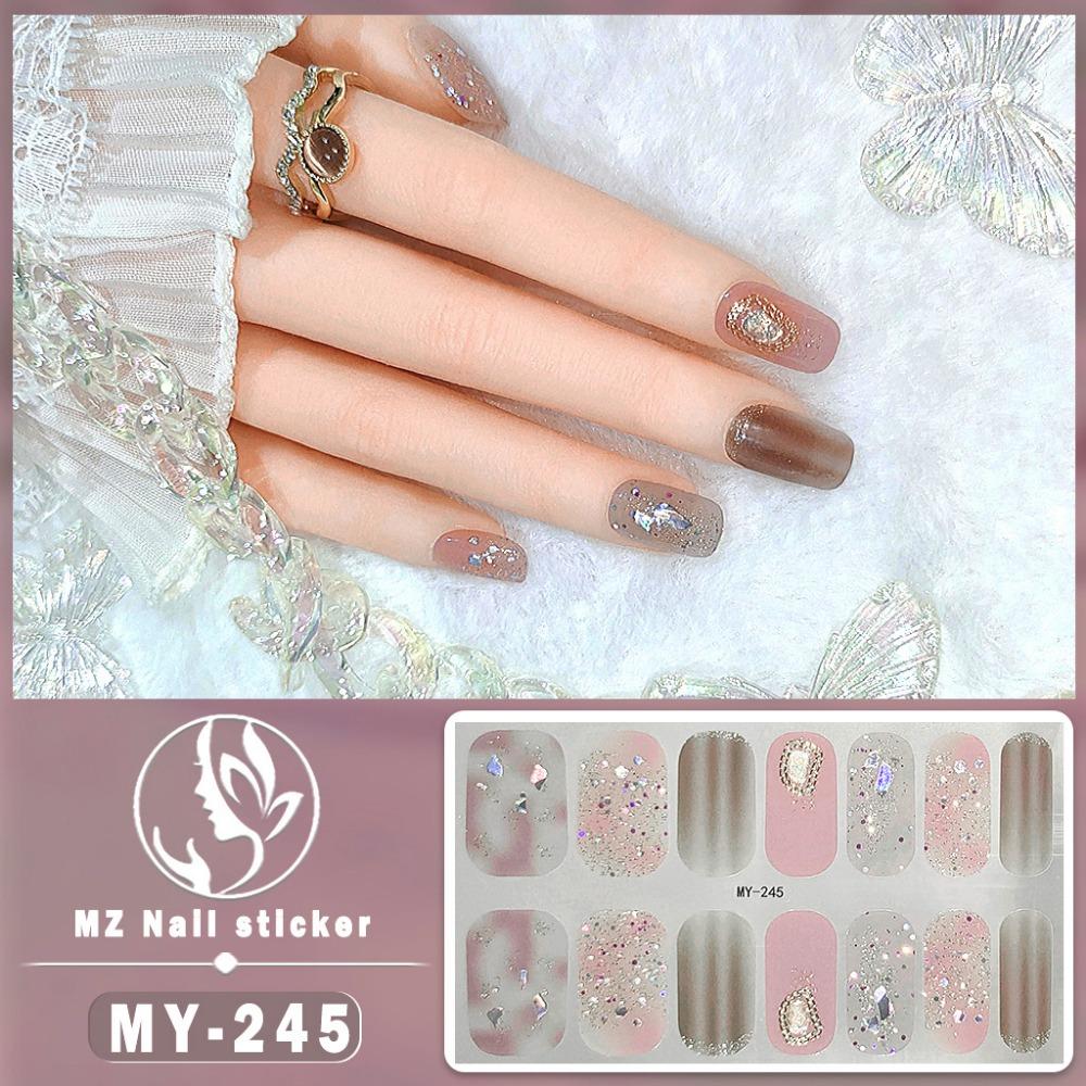 Three-dimensional Waterproof No-bake Gel Nail Polish Film Full Sticker European and American Sexy Nail Film Paper Nail Film Paper
