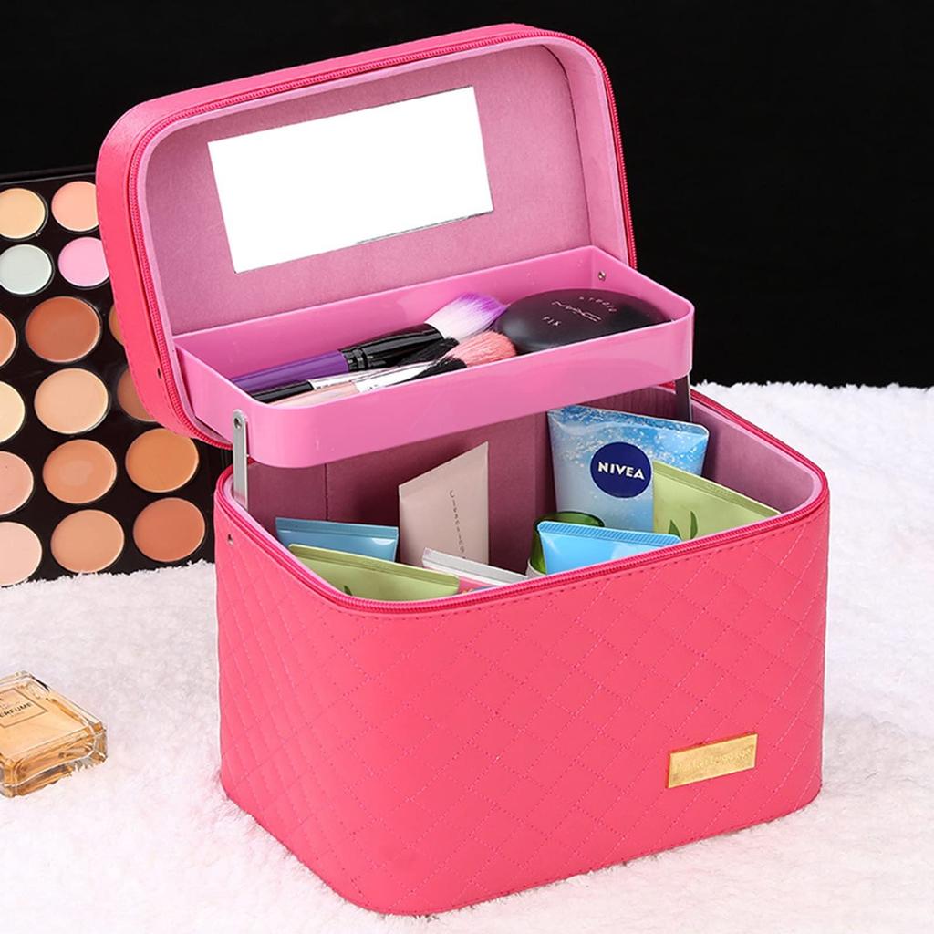 Makeup Cosmetic Large Korean Small Item Cosmetic Large with Antique Girl IBUKI-STYLE Box, Box, Portable, Capacity, Makeup, Travel, Style, Pouch, Bag,