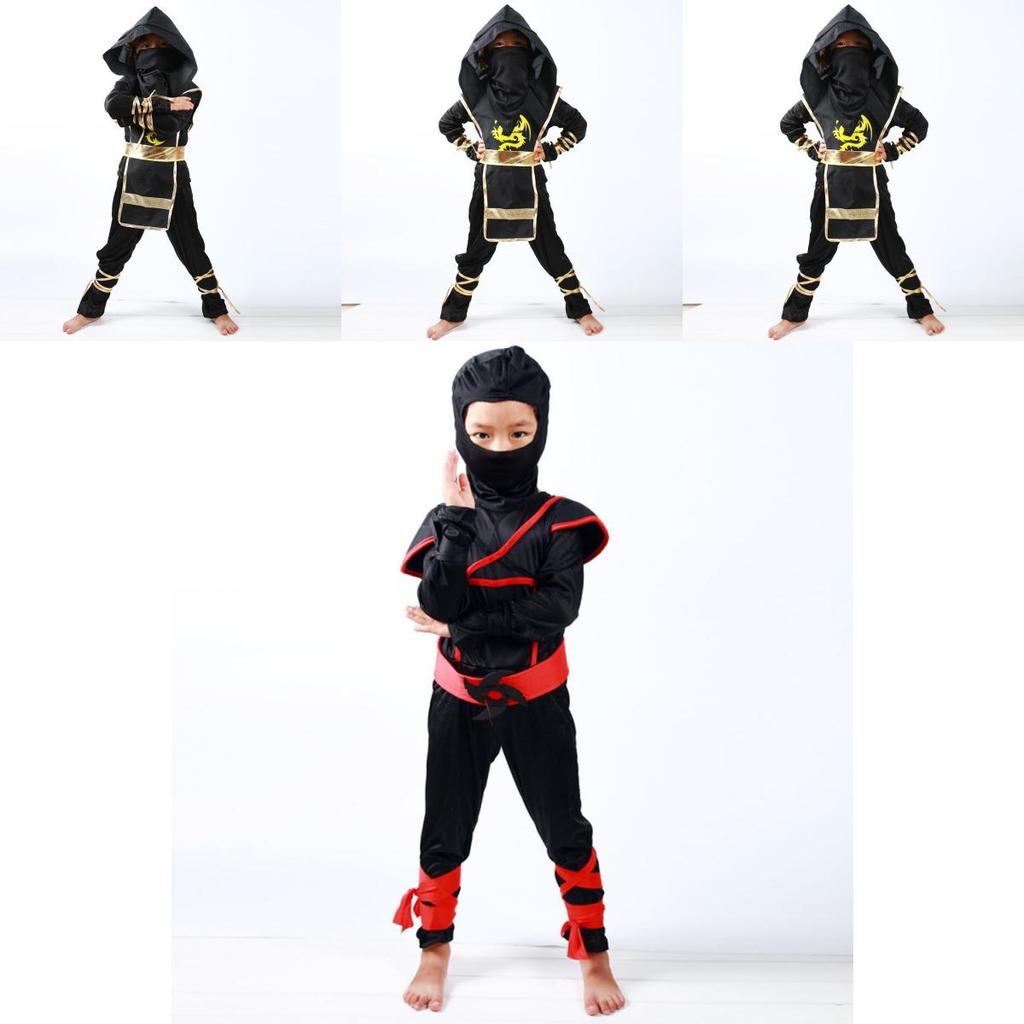 Bequemes Und Atmungsaktives Jungen Kinder Ninja Assassinen Kostüm Mit Verstellbaren Eigenschaften