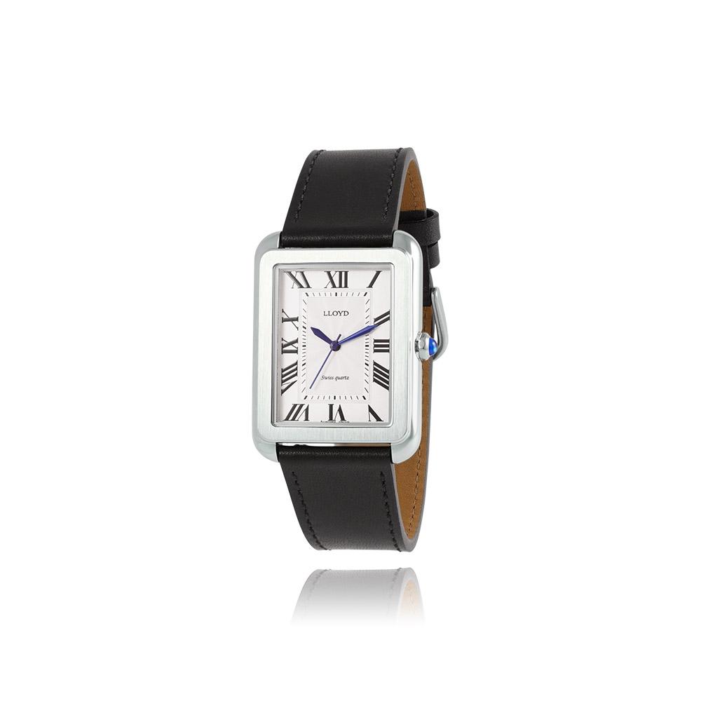 

LLOYD Awesome Square II большие мужские черные кожаные часы LL1G23T05ISB
