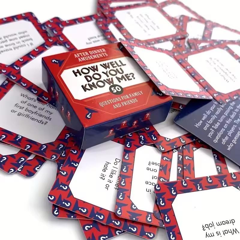 Mini How Well Do You Know Me Game Cards Truth Interactive Party Game For Family Friends Couples Travel Entertainment Gifts Toys