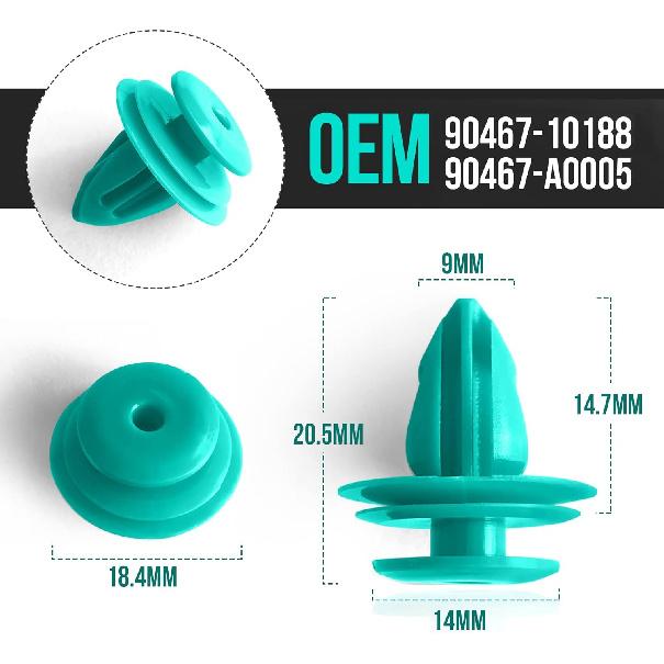 20Pcs Door Trim Panel Retainer Clips Compatible With Toyota Tacoma Sienna Cruiser Avalon Corolla Camry Tundra Sequoia Matrix Prius RAV4 Lexus Scion