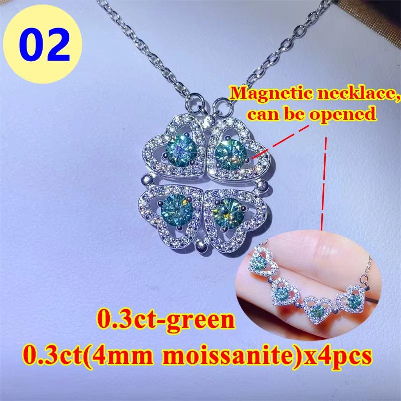 

Marstone 0.3ct Муассанит Бриллиант D Цвет VVS1 Женское Магнитное Ожерелье Серебро 925 Зеленое Модное Роскошное Ожерелье Изящные Украшения для Женщин 4mm-0.3ct зелёный