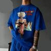 Summer Dragon Ball Retro Gym Men's Printed T-Shirt 100% Cotton Oversized Goku Super Saiyan Print Streetwear Unisex