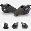 3 in 1 Emergency Survival Whistle Compass Thermometer Referee Cheerleading Whistle Sporting Goods Camping Hiking Outdoor Tools