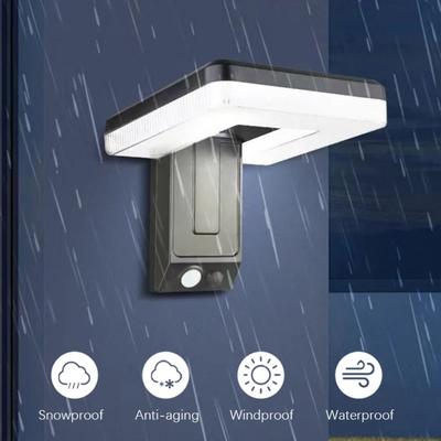 Solar Wall Light with 120° Foldable Head, Remote Infrared Sensing 3 Lighting Modes IP65 Waterproof Efficient Solar Panel