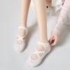 Lace Trim Bias-cut Ankle Socks Cross Strap Pilates Socks New Grip Socks  Pilates Training