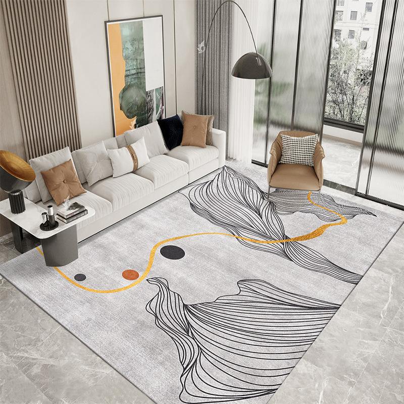 Home Printed Sofa Carpet Geometric Rectangular Nordic Printed Carpet Minimalist Carpet