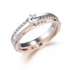 ELLE Jewelry Solitaire Combo Layered Ring (2 Pieces) ELBRWR144