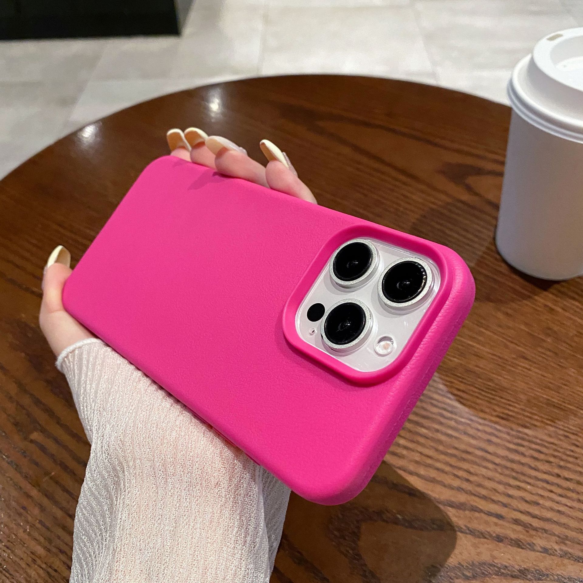 

Advanced Solid Color Advanced Applicable Apple 16 Mobile Phone Case IPhone 15 Promax Protector Case 14 Leather Pattern Soft Case Apple 12