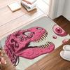 1PC Cyberpunk Dinosaur Skull Kitchen Rug Non-Slip Door Mat Pop Design Bathroom Rug Bath Mat Carpet for Home Sink Laundry Decor