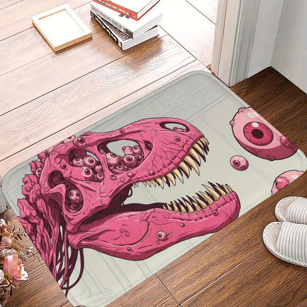 1PC Halloween skull Kitchen Rug Non-Slip Door Mat Pop design Bathroom Rug Bath Mat Carpet for Home Sink Laundry Decor
