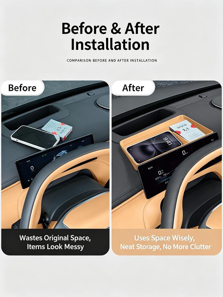 For Geely Starray EM-i EX5 EM-i Instrument Screen Rear Storage Box Car Storage Organization Interior Accessories