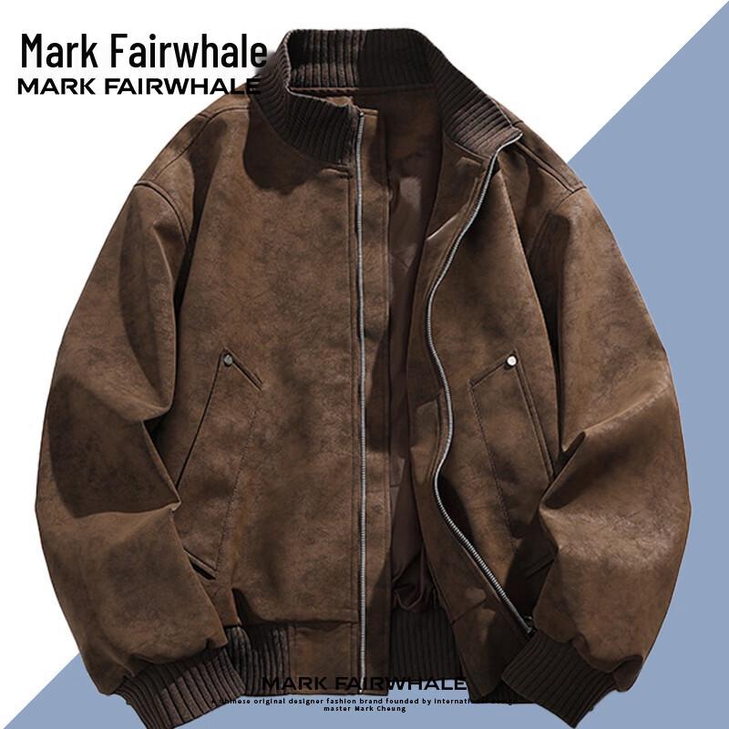 

Mark Fairwhale Men s Retro Matte PU Leather Jacket 3XL