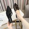 Fashion With Heel Woman Slippers Pointed Toe Sandals Unique New Fashion Slip-resistant Slides 2025 Trend 39 On Offer Pvc Shoes for Women