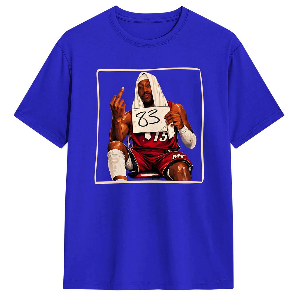 Bam Adebayo 83 TShirt Summer  Hip Hop T Shirts Unisex Cotton ONeck Oversized Top Tees ShortSleeve Classic Tops