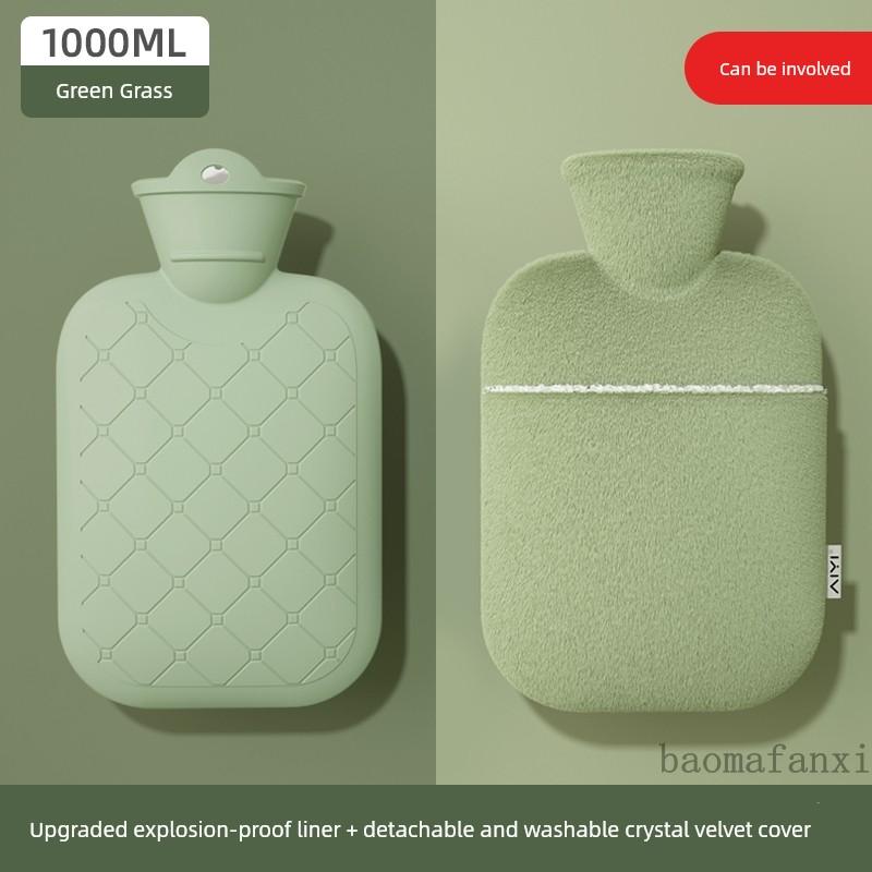 Hot Water Bottle for Warming, Plush Hot Water Bag for Stomach, Bed, and Hand Warming, Explosion-Proof, Suitable for Female Students and Menstrual