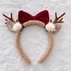 Snowflake Reindeer Antlers Headband Plush Xmas Headwear Atmosphere Christmas Headband  New Year