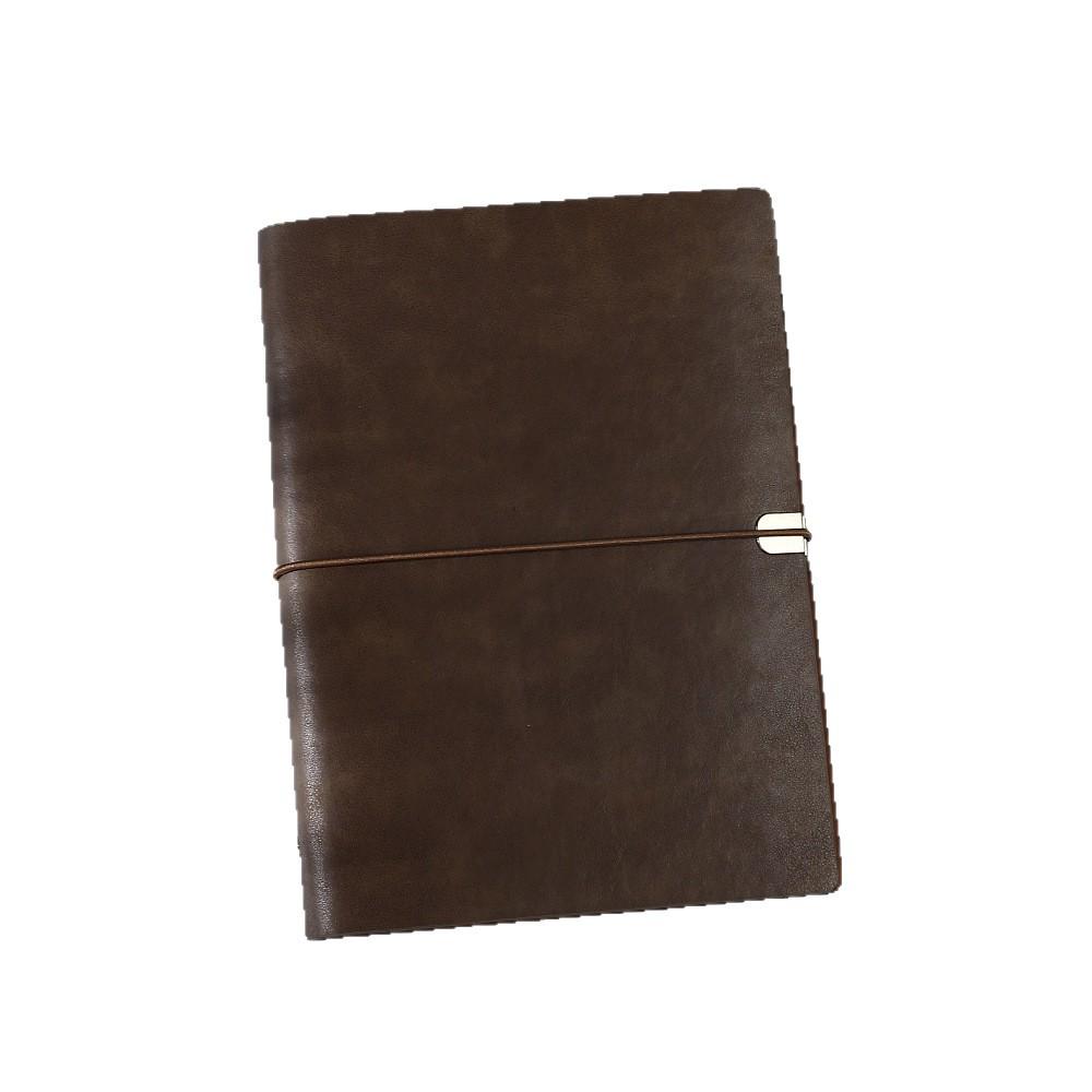 A5 Weicher Einband Lychee-Struktur Spiralblock - Abnehmbarer Leder Business-Notizblock für Besprechungen