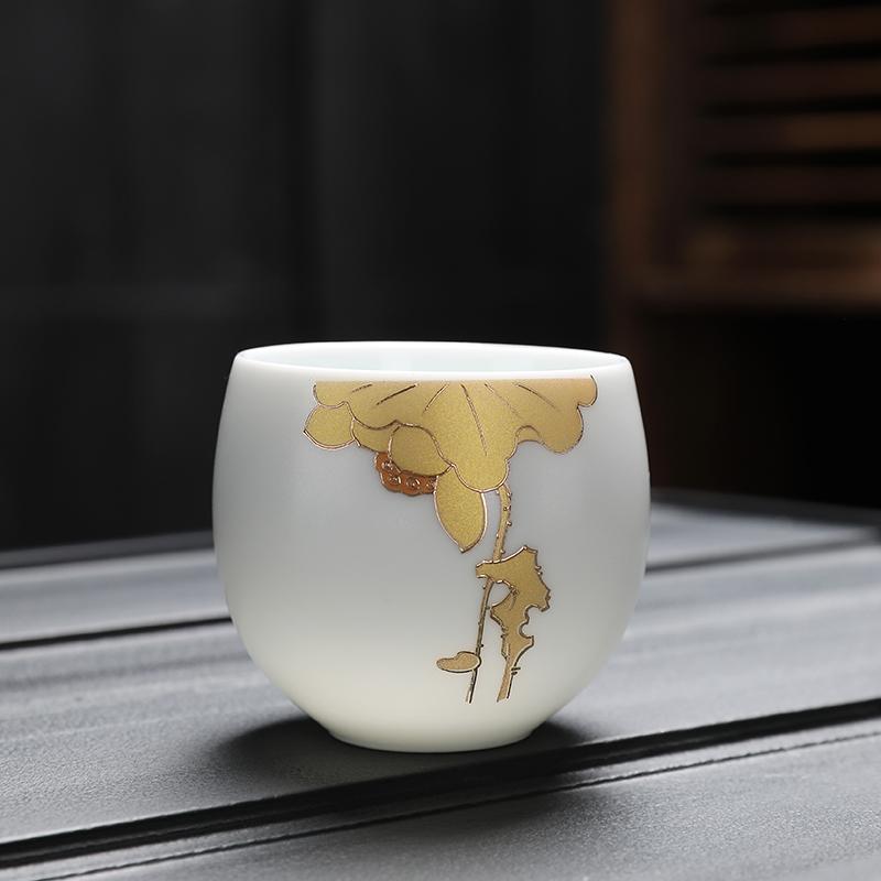 Ceramic Single Cup Coffeeware Teaware Kung Fu Tea Accessories Cups Kitchen Dining Bar Home Garden