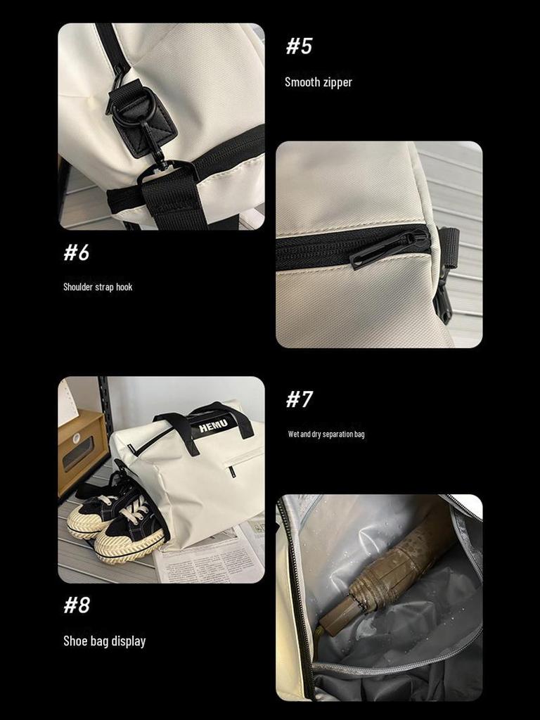 Geantă sport ușoară: Călătorii pentru studenți, Yoga, Fitness, Separare uscată/umedă, Distanță scurtă, Bagaj de mână.