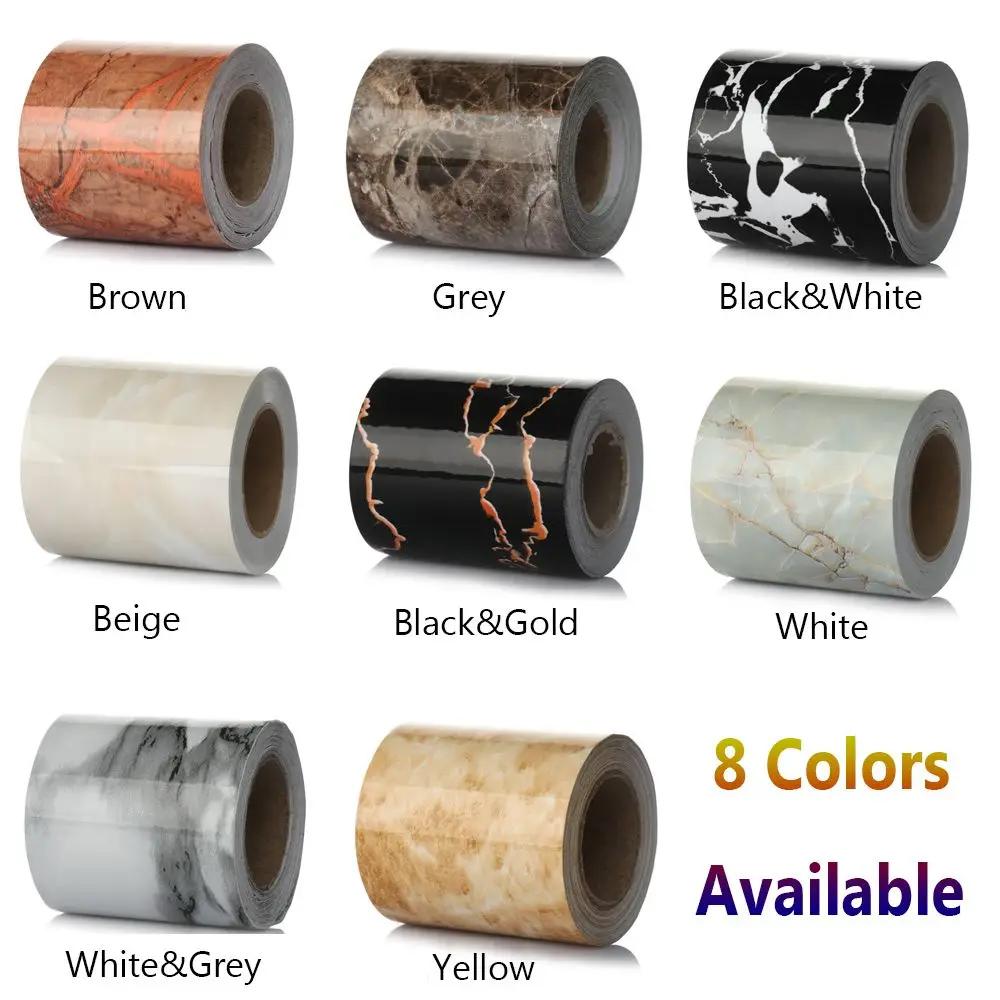 Living Room Self-adhesive Skirting Line Vinyl Decals Baseboard Wall Border Stickers Waist Line Wallpaper Marble