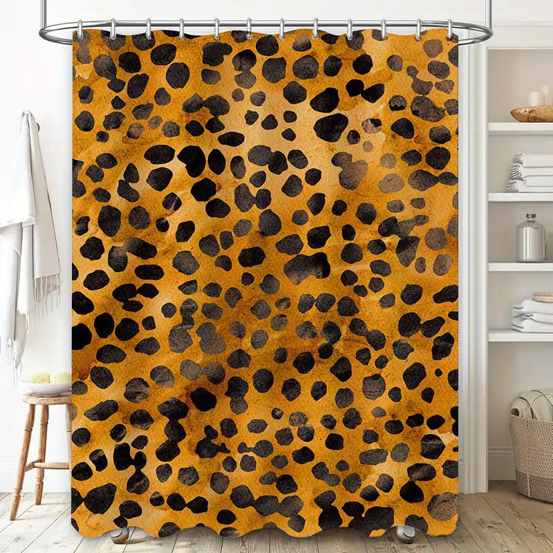 Animal Print Shower Curtain Polyester Fabric Bathroom Decoration Waterproof Home Decor