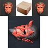 Hellboy-Maske, rote Dämonenmaske mit Hörnern, Halloween-Kostümzubehör aus Kunstharz