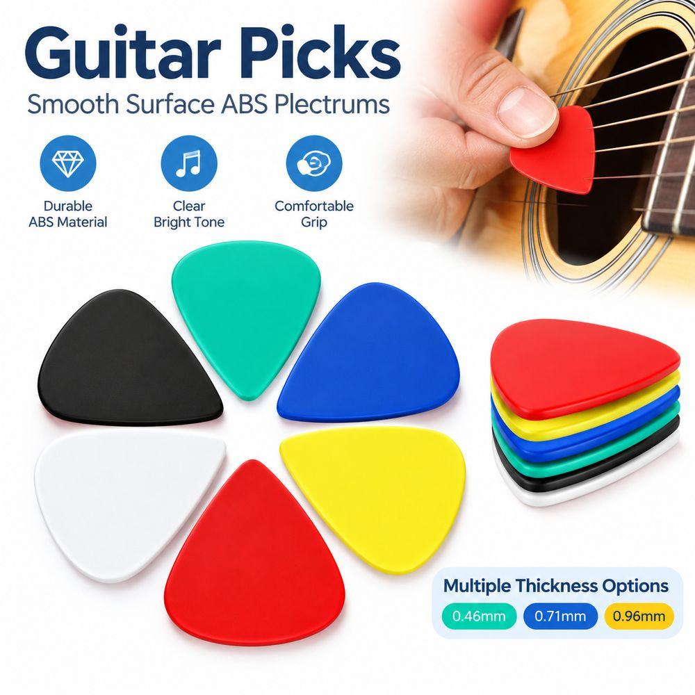 20Pcs ABS Plectrums Acoustic Guitar for Acoustic Guitar Folk Guitar Ukulele Accessories