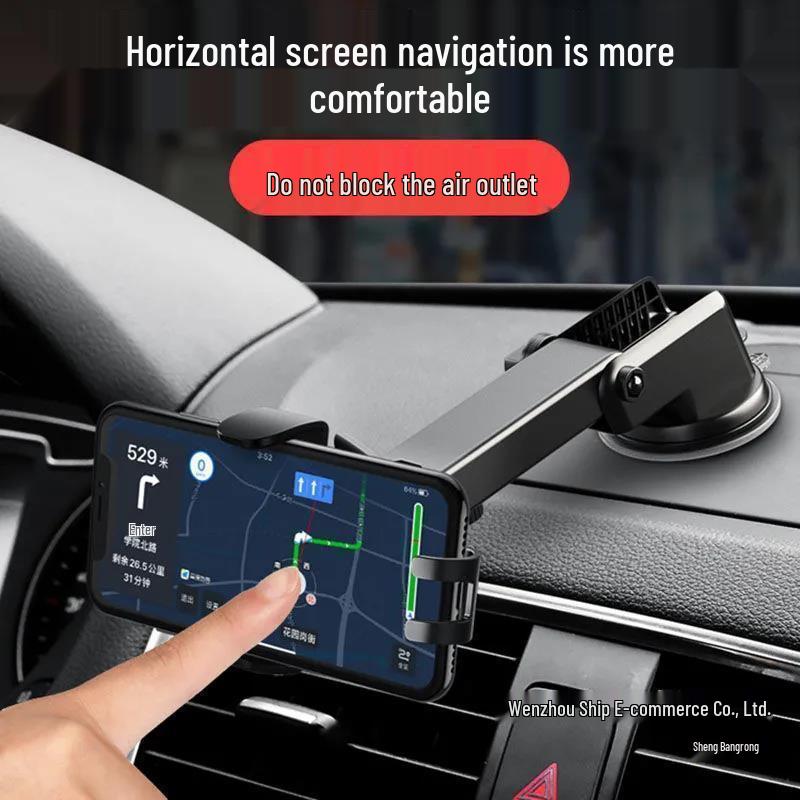 Car Phone Holder with Suction Cup and Air Vent Mount for Convenient Use
