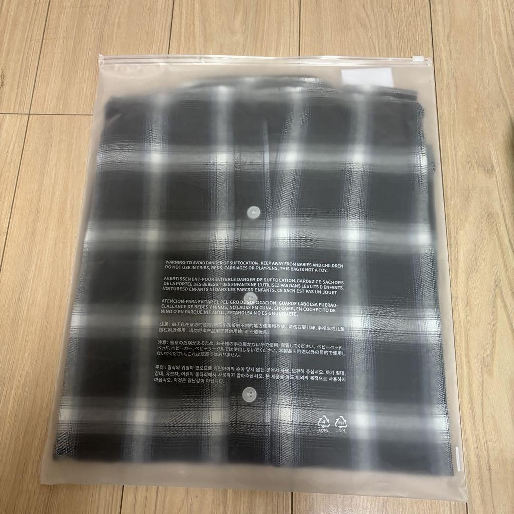 [USED] [RUNSEOKJIN] BTS Jin Check Shirt with Trading Card, Size M