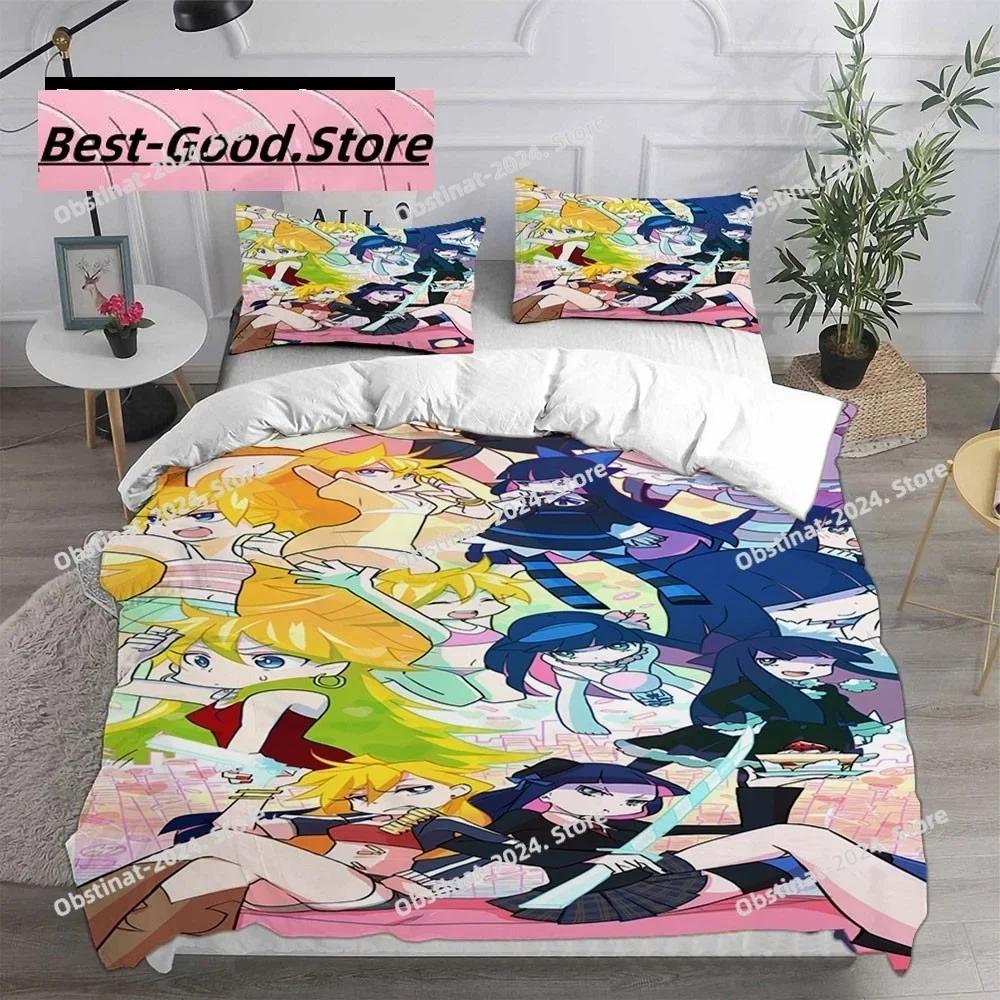 Cartoon Panty & Stocking with Garterbelt Bedding Set Single Twin Full Queen King Size Bed Set Adult Kid Bedroom Duvet Cover Sets