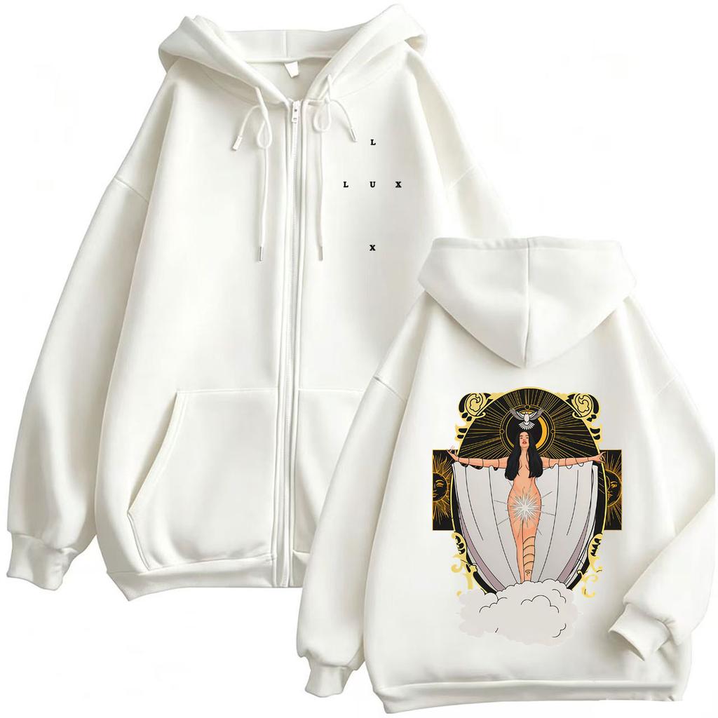 Singer Rosalia Lux Tour Zipper Hoodies Men Women Gothic Hip Hop Fashion Hoodie Coats Jacket Sweatshirts