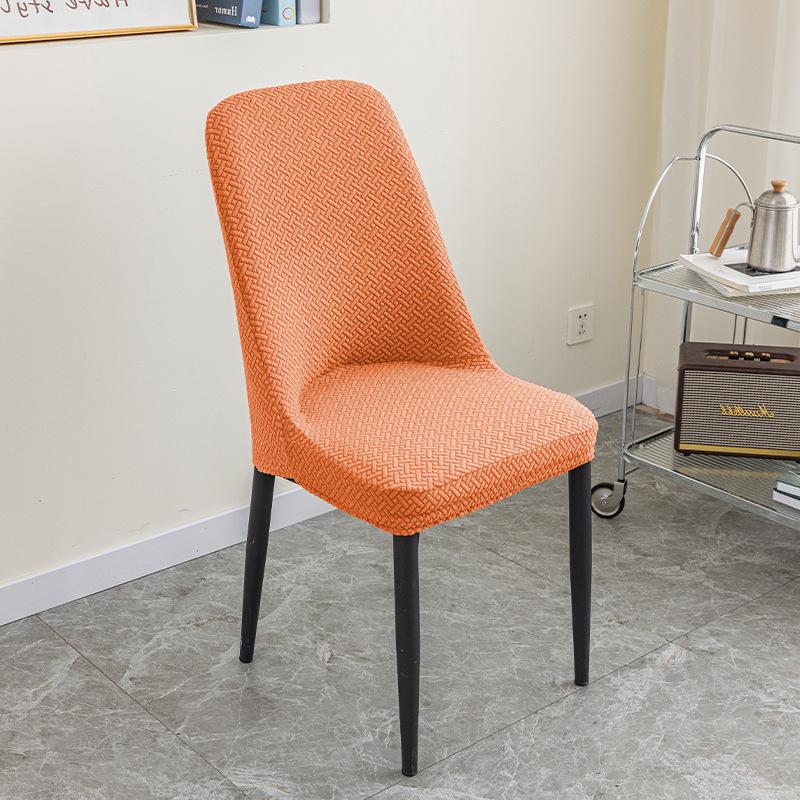 Jacquard Polar Fleece Chair Cover Thickened One-piece Elastic Hotel Restaurant Home Chair Cover Anti-fouling Stool Cover