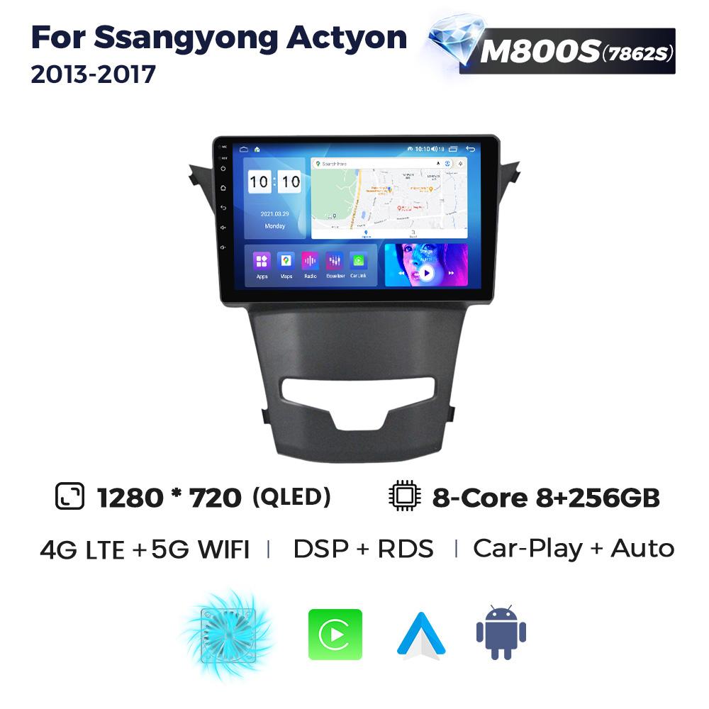 Navifly 8-Core 8+256G Android All In One Stereo Multimedia Player For SsangYong Korando 3 Actyon 2 2013-2017 GPS 2 Din Car Radio