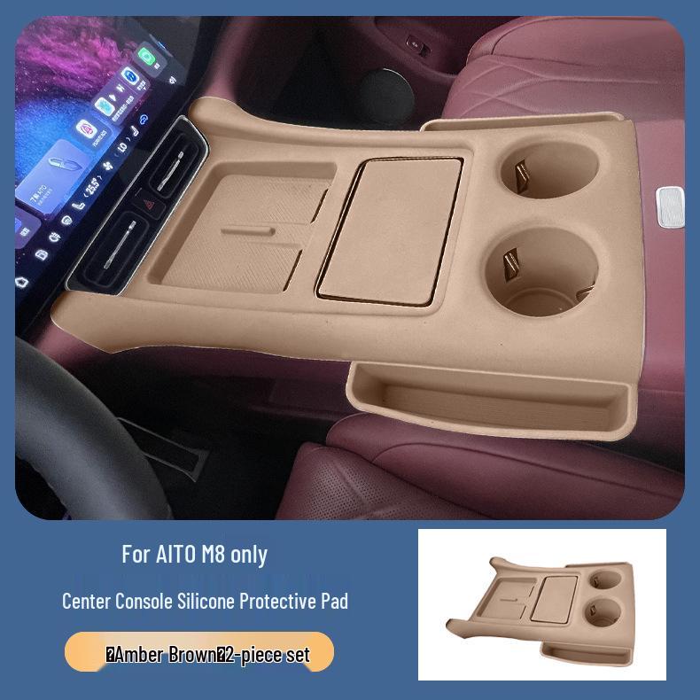 Silicone Anti-Slip Center Console Pad & Wireless Charger for AITO M8