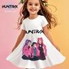 Kpop Demon Hunters Girls Toddler Dress Summer Kids Cartoon Anime Princess Beach Outfit Casual Nightgown
