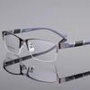 Lunettes de lecture en métal Anti-lumière bleue, pour hypermétropie, pour hommes d'affaires, dioptrie 0 + 1.0 + 1.5 + 2.0 + 2.5 + 3.0 + 3.5 + 4.0
