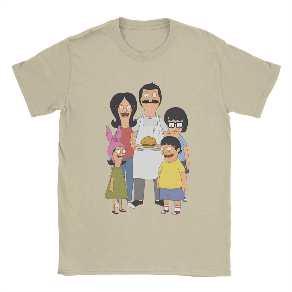 Bob Burgers Herren T-Shirts Freizeit T-Shirt Kurzarm Rundhals T-Shirt Baumwolle Übergröße Kleidung