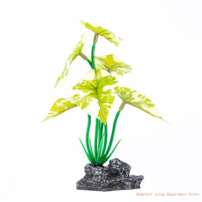 Aquariums Landscape Artificial Lotuses Plant Figurine Statue for Aquariums