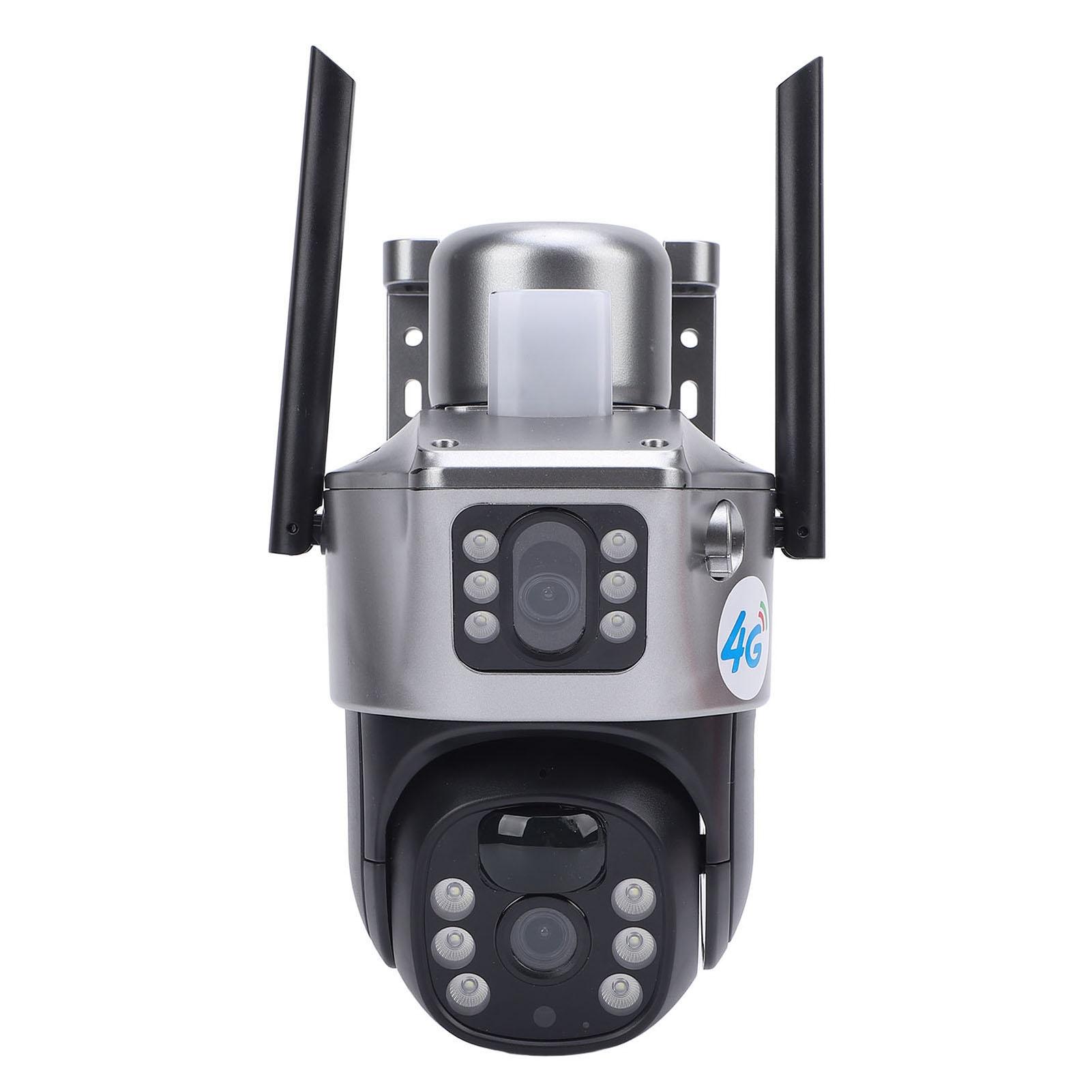 

Камера безпеки з сонячною панеллю HD подвійний об єктив виявлення руху 4G IP66 водонепроникна вулична камера