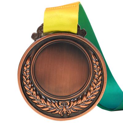 2 Inches Gold Silver Bronze Award Medal with Neck Ribbon Gold Prize Round for Kids School Sports Meeting