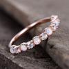 Elegant Women's Rose Gold Ring High Quality Round Cut Rhinestone Rings Jewelry For Weddings And Anniversaries