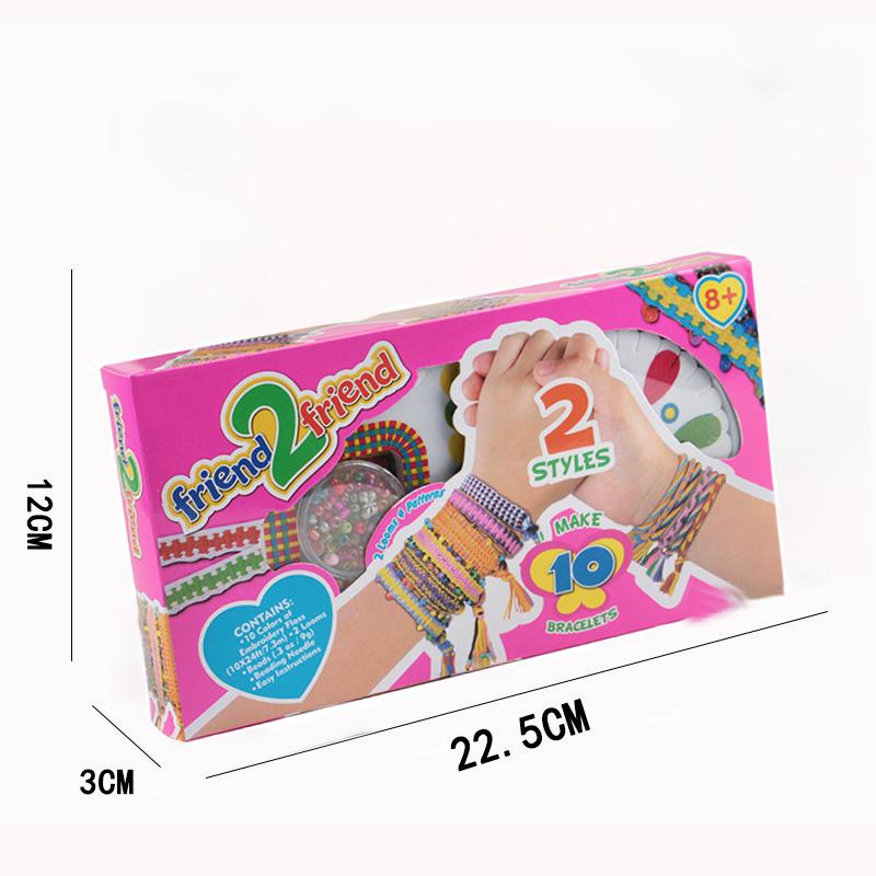 Children's DIY Bracelet Bead Loose Weaving Hand Rope Toy Creative Handmade Bead String Jewelry Girl Pretend Play Toy Gift